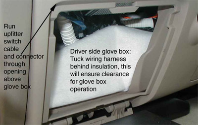 Insulation in driver glove box